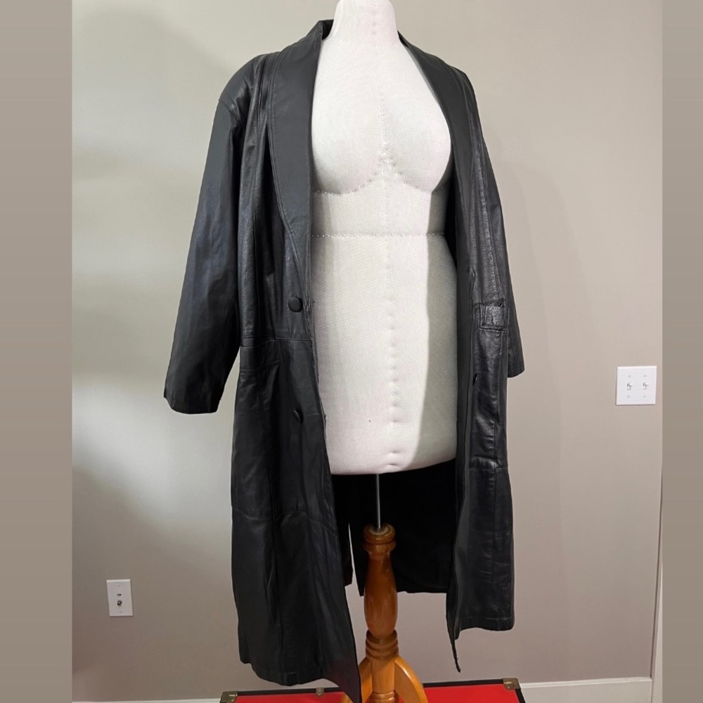 Vintage Oversized Leather Trench - Marco Morani